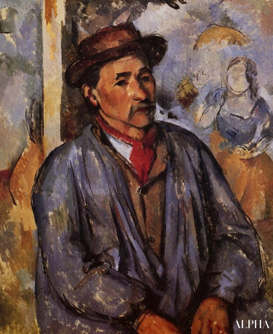 Paysan dans la chemise bleue - Paul Cézanne - Reproductions de tableaux et peintures haut de gamme