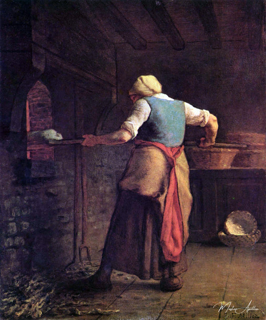 Paysanne enfournant son pain - Jean-François Millet - Reproductions de tableaux et peintures haut de gamme