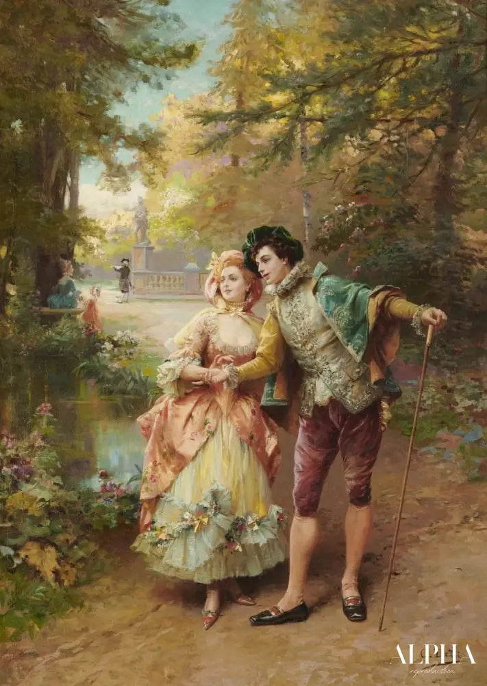 Paysanne et garçon - Cesare-Auguste Detti Reproductions de tableaux à la peinture à l’huile