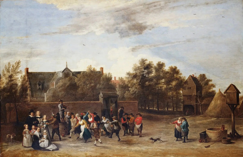 농민들이 시골집 앞에서 춤추고 있는 모습 - 데이비드 테니어스 더 쥬네

Source:
Paysans dansant devant une maison de campagne - David Teniers le Jeune