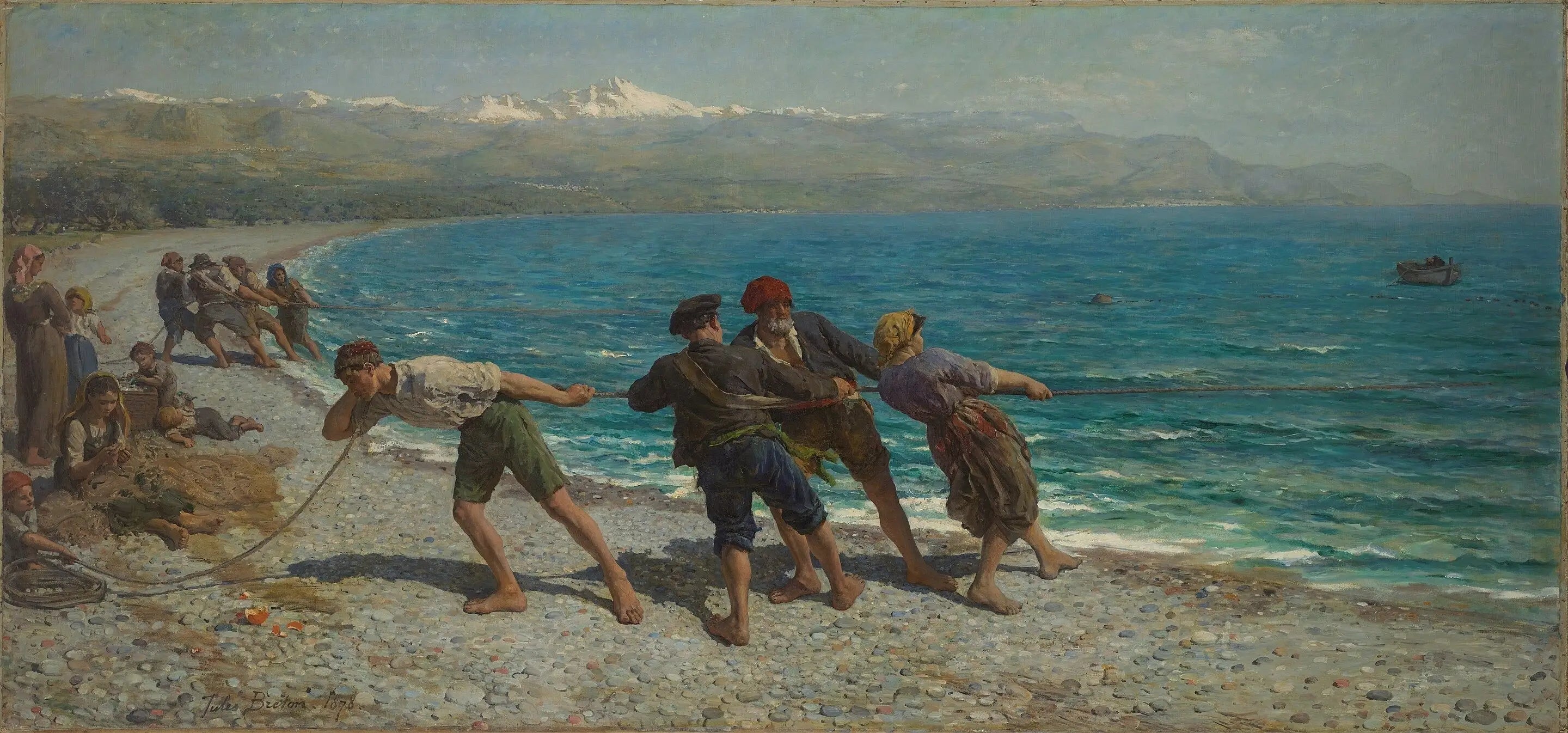 Pêcheurs à Menton - Jules Breton - Alpha Reproduction