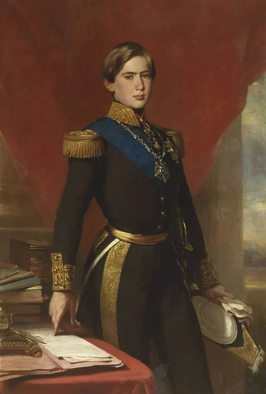 페드로 V, 포르투갈의 왕 (1837-1861) - 프란츠 자버 윈터할터

Source:
Pedro V, roi du Portugal (1837-1861) - Franz Xaver Winterhalter