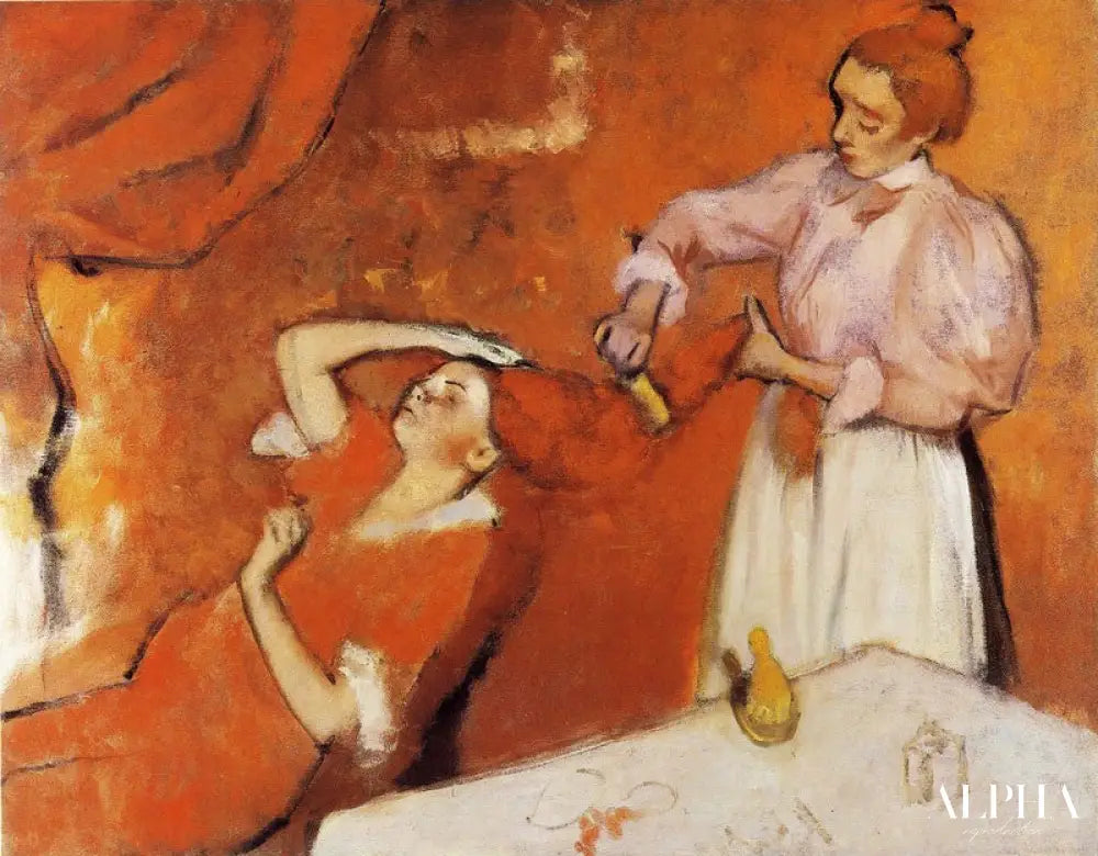 Peigner les cheveux - Edgar Degas - Reproductions de tableaux et peintures haut de gamme