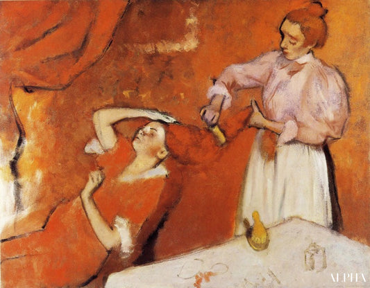 Peigner les cheveux - Edgar Degas - Reproductions de tableaux et peintures haut de gamme