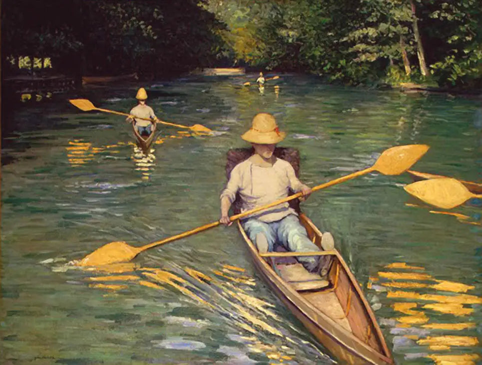 Périssoires - Gustave Caillebotte image 1 reproduction de peinture à l’huile