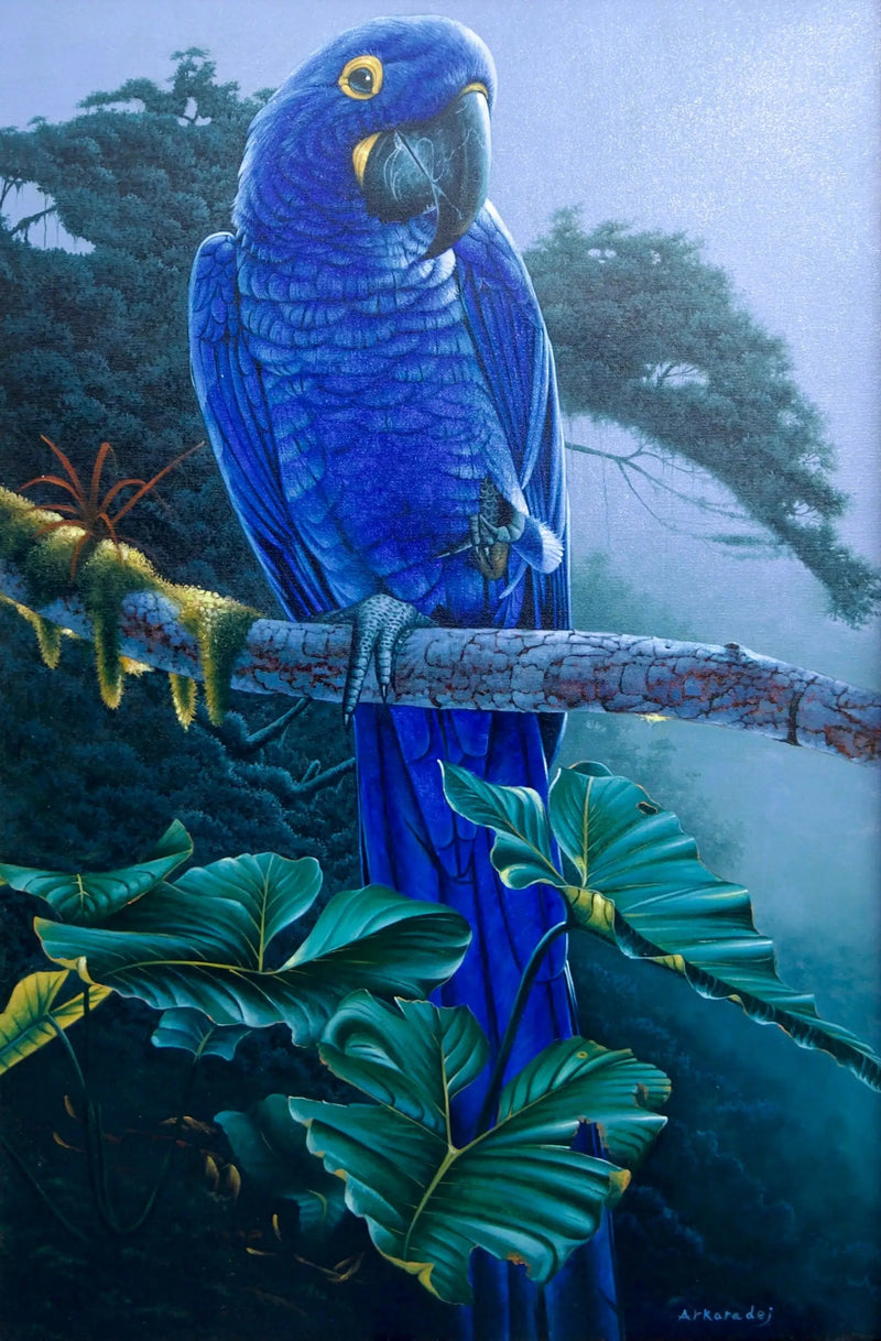 정글의 파란 앵무새 | 60 x 90cm