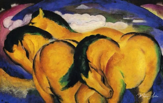 Petits chevaux jaunes - Franz Marc - Reproductions de tableaux et peintures haut de gamme