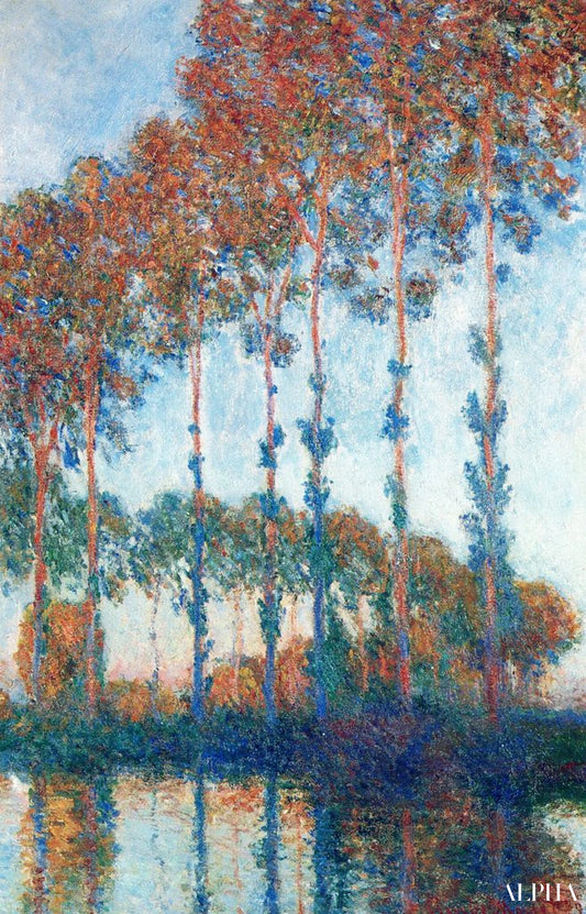 Peupliers au bord de l'Epte, effet de soleil couchant - Claude Monet - Reproductions de tableaux et peintures haut de gamme