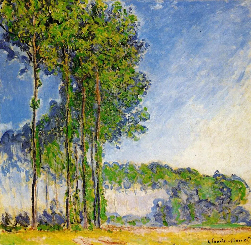 버드나무, 습지에서 본 - Claude Monet
