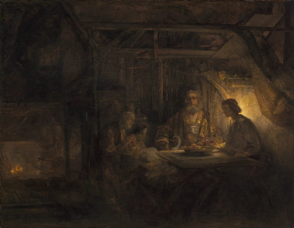 Philémon et Baucis - Rembrandt image 1 copie de tableau peinte à la main