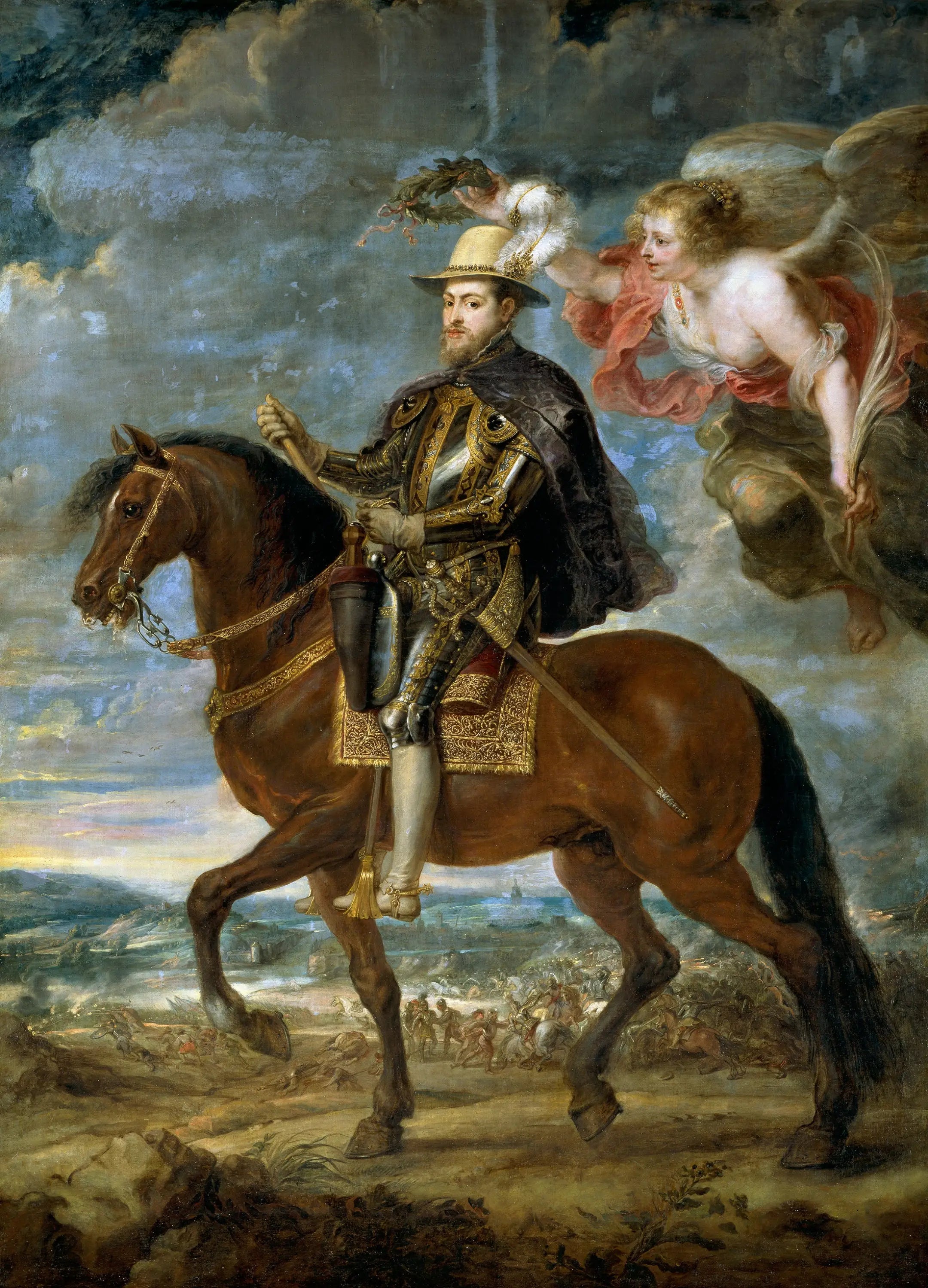 Philippe II à cheval - Peter Paul Rubens image 1 tableau peint à l’huile sur toile