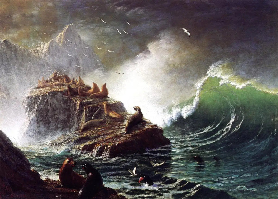 바위 위의 바다사자, 파랄론 제도 - 알버트 비어슈타트

Source:
Phoques sur les rochers, îles Farallon - Albert Bierstadt