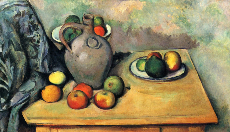 탁자 위의 물병과 과일 - Paul Cézanne