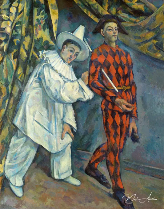 Pierrot et Harlequin - Paul Cézanne - Reproductions de tableaux et peintures haut de gamme