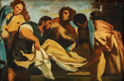 Reproduction du tableau « Pietà, d'après Titien - Paul Cézanne » par Alpha Reproduction en peinture à l’huile