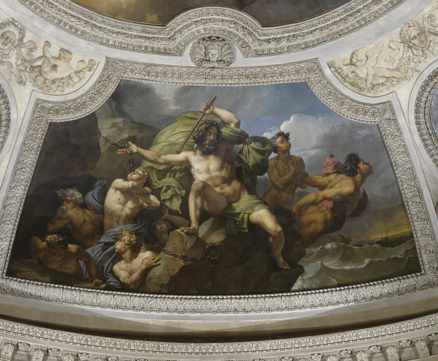 Plafond : L'Air. Éole déchaînant les vents contre la flotte troyenne - Merry-Joseph Blondel