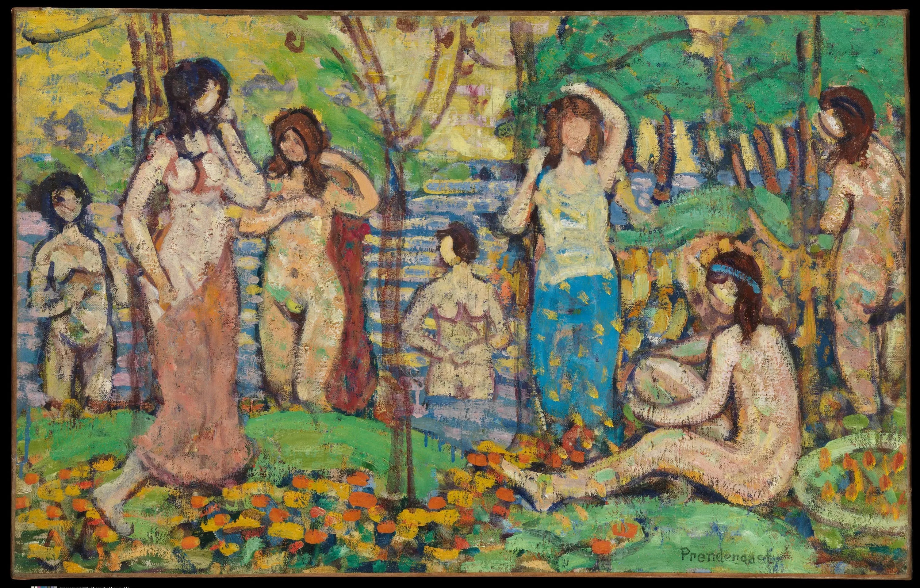 Plage n°3 - Maurice Prendergast image 1 reproduction artisanale de tableau