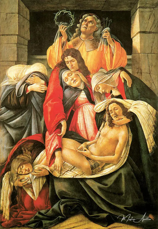 Pleurer le Christ de - Sandro Botticelli - Reproductions de tableaux et peintures haut de gamme