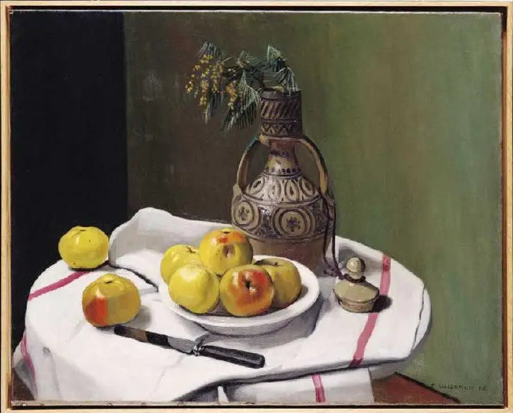 사과와 모로코식 꽃병 - 펠릭스 발로통

Source:
Pommes et vase marocain - Félix Vallotton