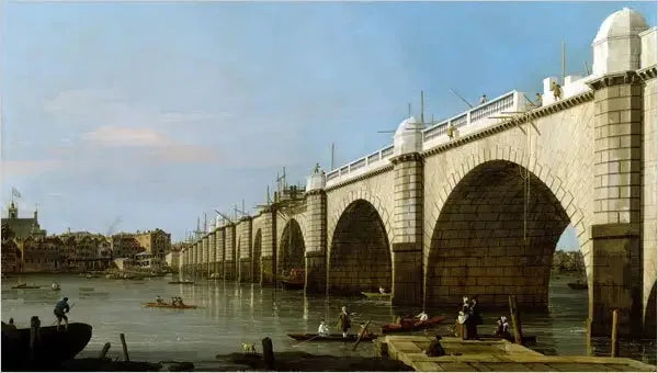 남동쪽 기초에서 건설 중인 웨스트민스터 다리 - 카날레토

Source:
Pont de Westminster en construction depuis la culée sud-est - Canaletto