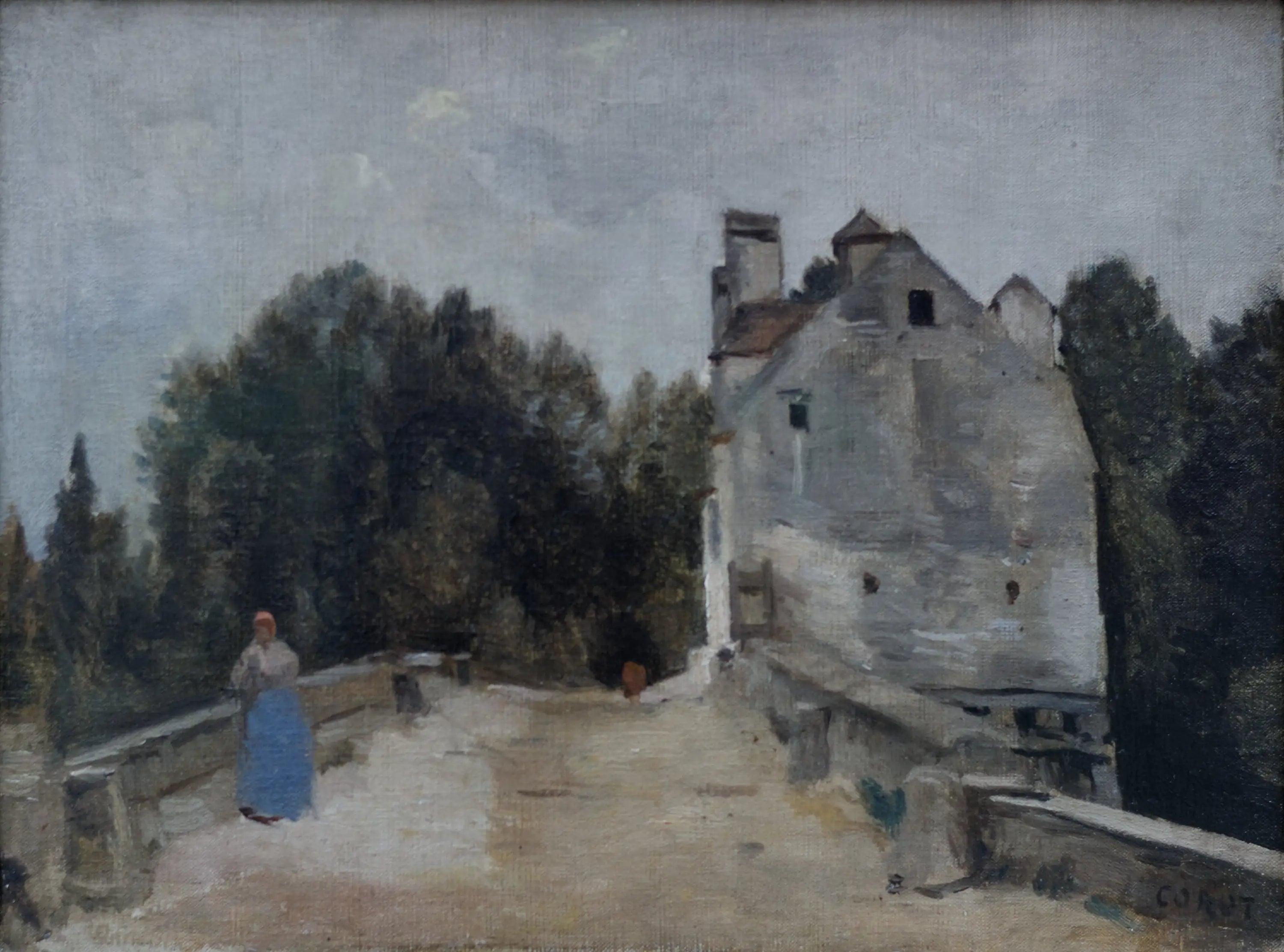 Pont et Moulin près de Mantes - Jean-Baptiste Camille Corot - Alpha Reproduction