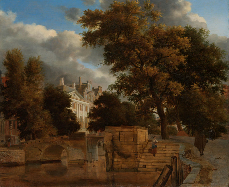 Le pont de pierre - Jan van der Heyden