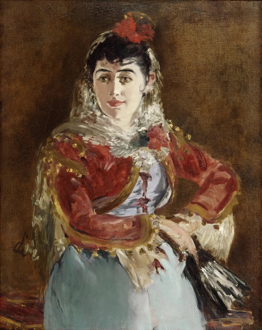 Portrait d'Émilie Ambre dans le rôle de Carmen - Édouard Manet image 1 tableau peint à l’huile sur toile