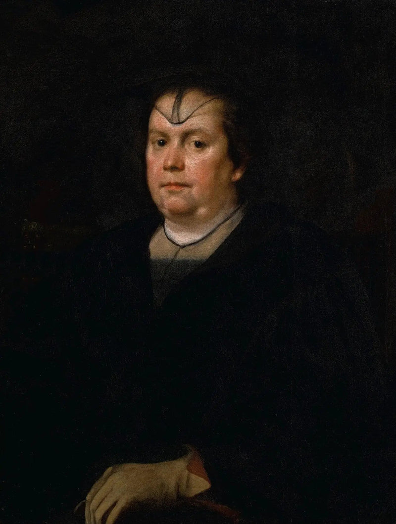 올림피아 마이달리치니 파밀리(Pamphilj) 초상화 (1591-1657), 미디엄 길이, 검은색 복장 - 디에고 벨라스케스
