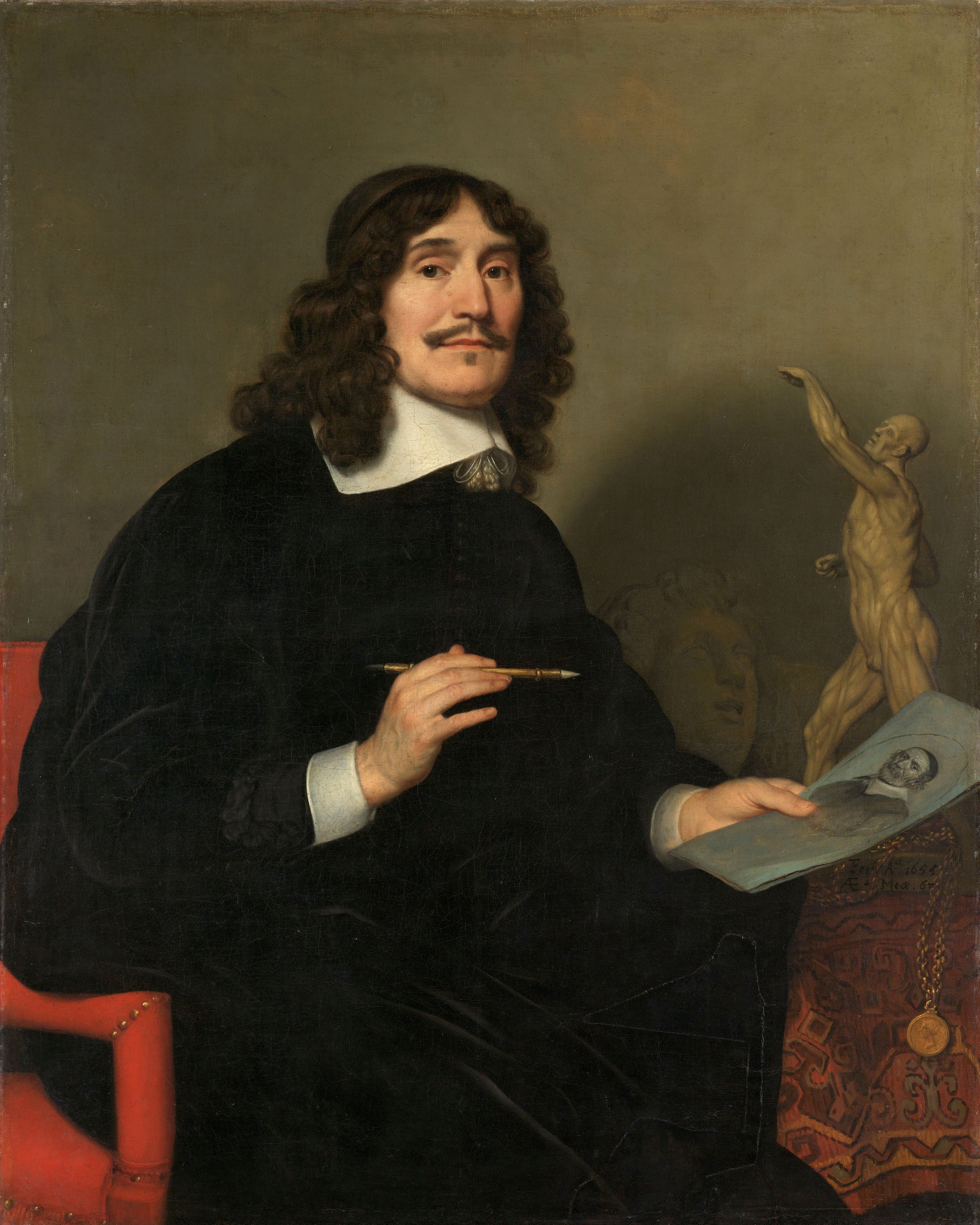 Portrait d'un artiste - Gerrit van Honthorst image 1 reproduction artisanale de tableau