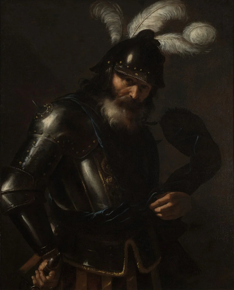 갑옷을 입은 기사 초상화 - 마티아 프레티