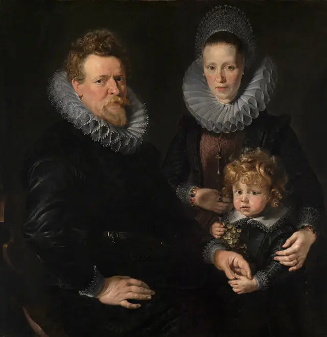 Portrait d'un couple marié avec un enfant - Peter Paul Rubens image 1 copie de tableau peinte à la main
