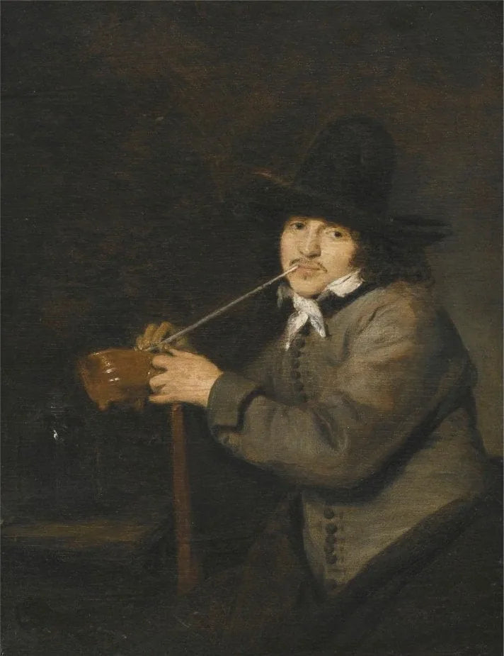 Portrait d'un homme fumant - Gerard ter Borch