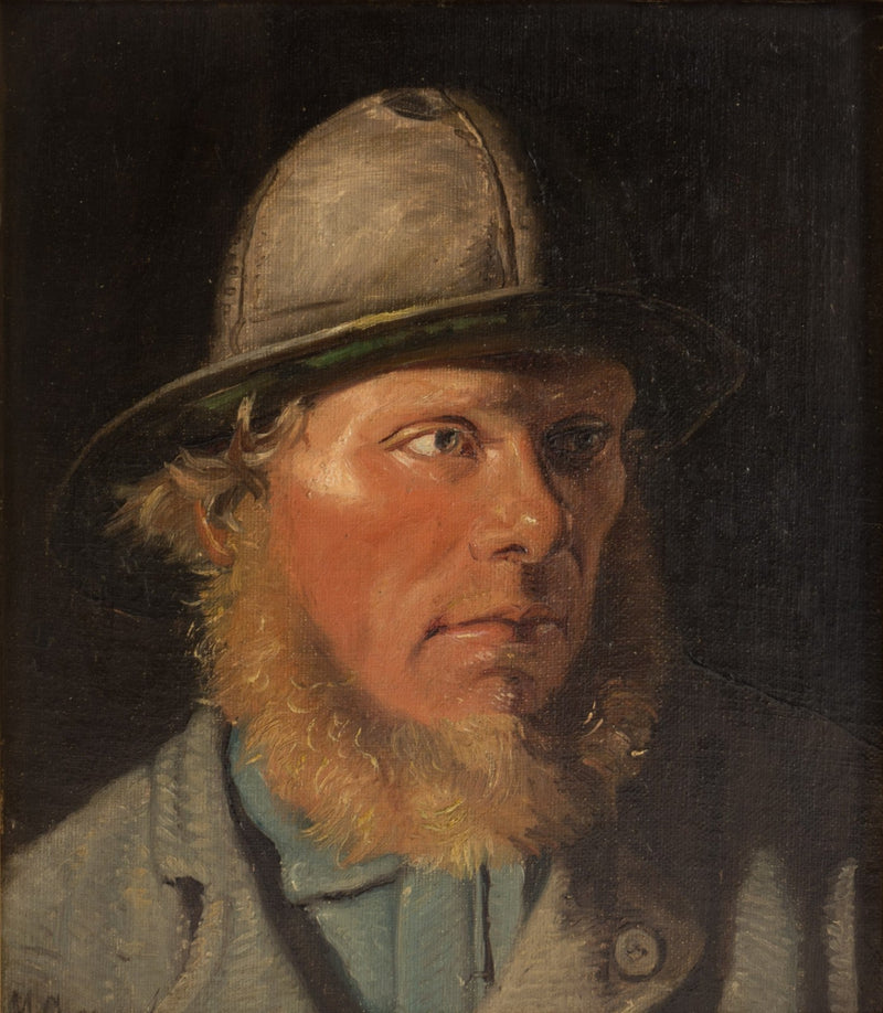 Portrait d'un jeune pêcheur portant un ciré. - Michael Peter Ancher