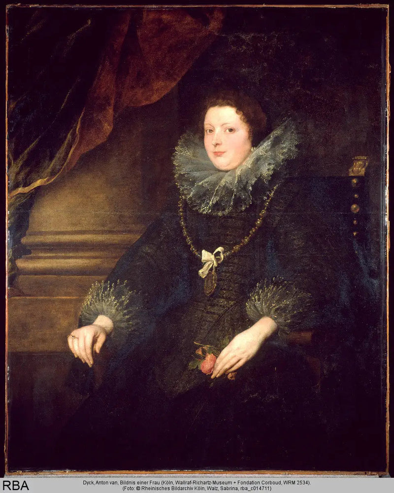 장미를 들고 앉아 있는 여성 초상화, 메달 착용 - 앙투안 반 다이크

Source:
Portrait d'une dame assise avec des roses, portant une médaille - Antoine van Dyck