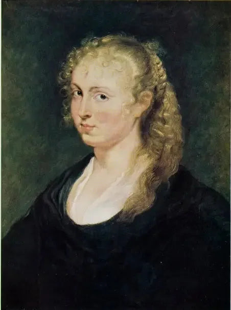 Portrait d'une femme inconnue aux cheveux blonds tressés - Peter Paul Rubens image 1 reproduction artisanale de tableau