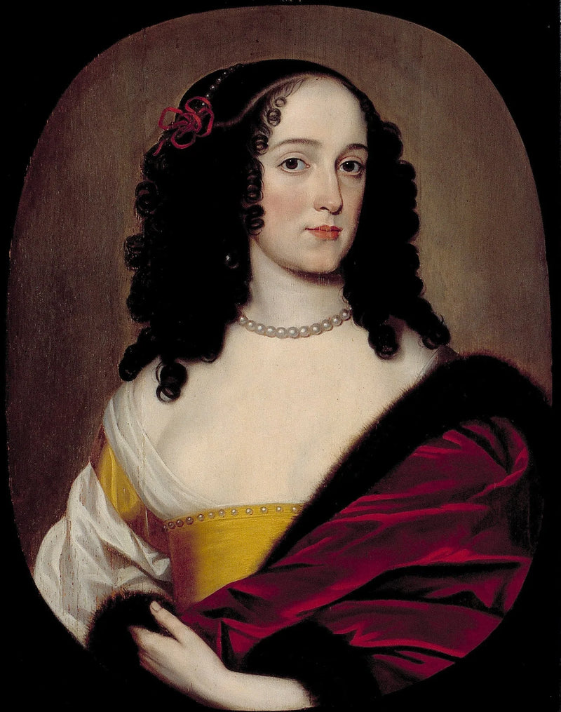 여성의 초상화, 가능성 있는 Anna Trajectina van Brederode (1625/26-1672), George Hermann Reinhard, Graaf von Wied의 배우자 - Gerrit van Honthorst