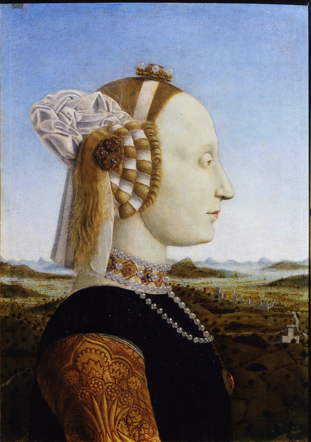 Portrait de Battista Sforza - Piero della Francesca image 1 copie peinte à la main à l’huile