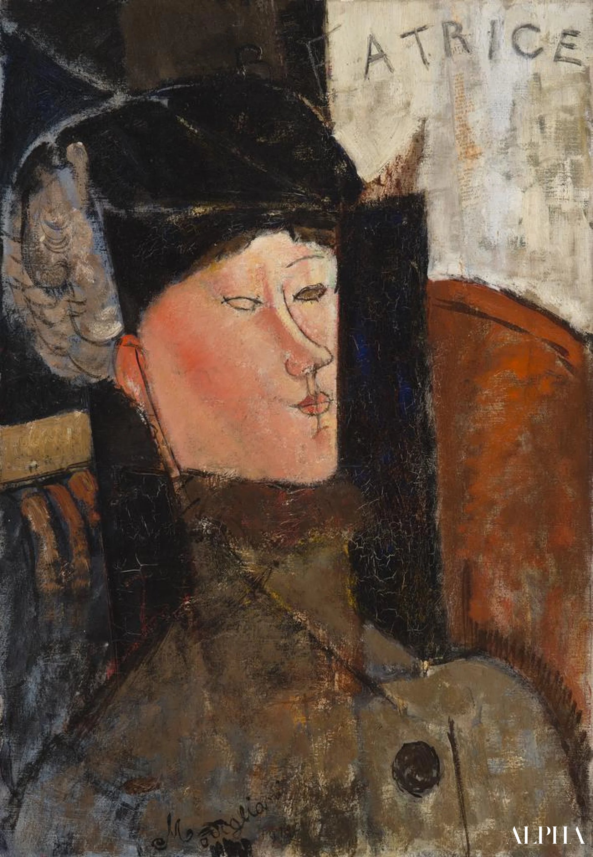 Portrait de Béatrice Hastings - Amadeo Modigliani - Reproductions de tableaux et peintures haut de gamme