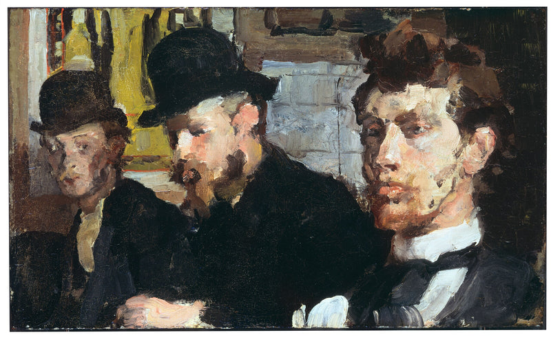 단체 초상화 왼쪽부터 오른쪽까지 아티스트 Carel Adolph Lion Cachet, Gerrit Willem Dijsselhof, 그리고 Theo Nieuwenhuis - Isaac Israëls