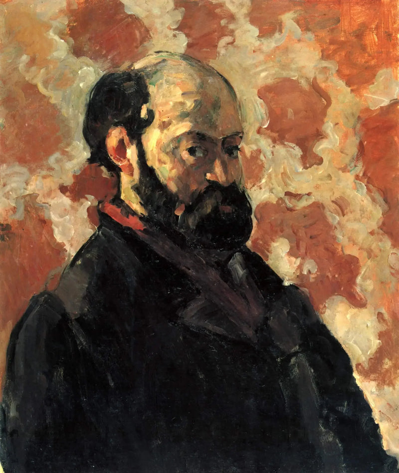 분홍색 배경의 예술가 초상 - Paul Cézanne