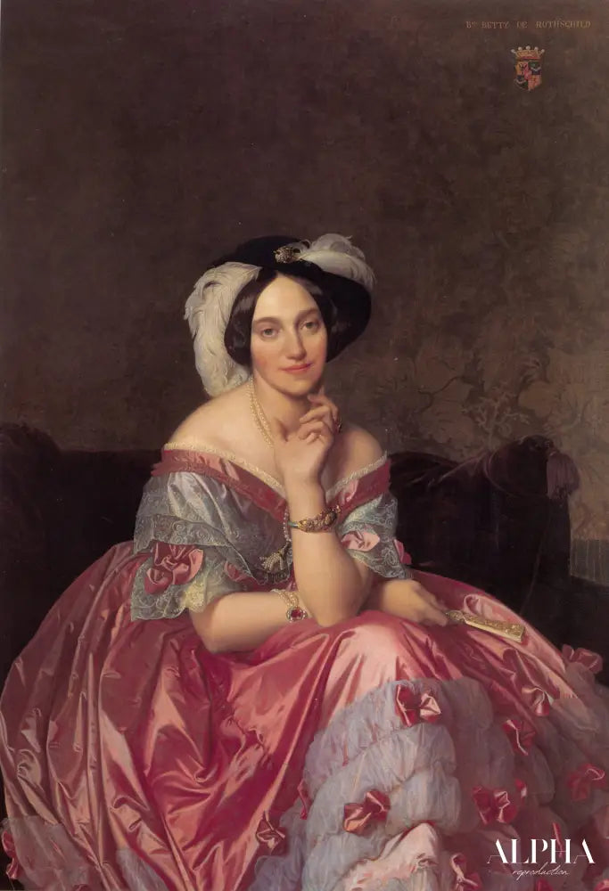 Portrait de la baronne James de Rothschild - Jean-Auguste-Dominique Ingres - Reproductions de tableaux et peintures haut de gamme