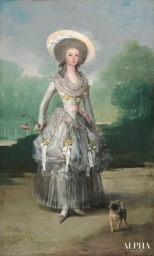 Portrait de la marquise de Pontejos - Francisco de Goya - Reproductions de tableaux et peintures haut de gamme