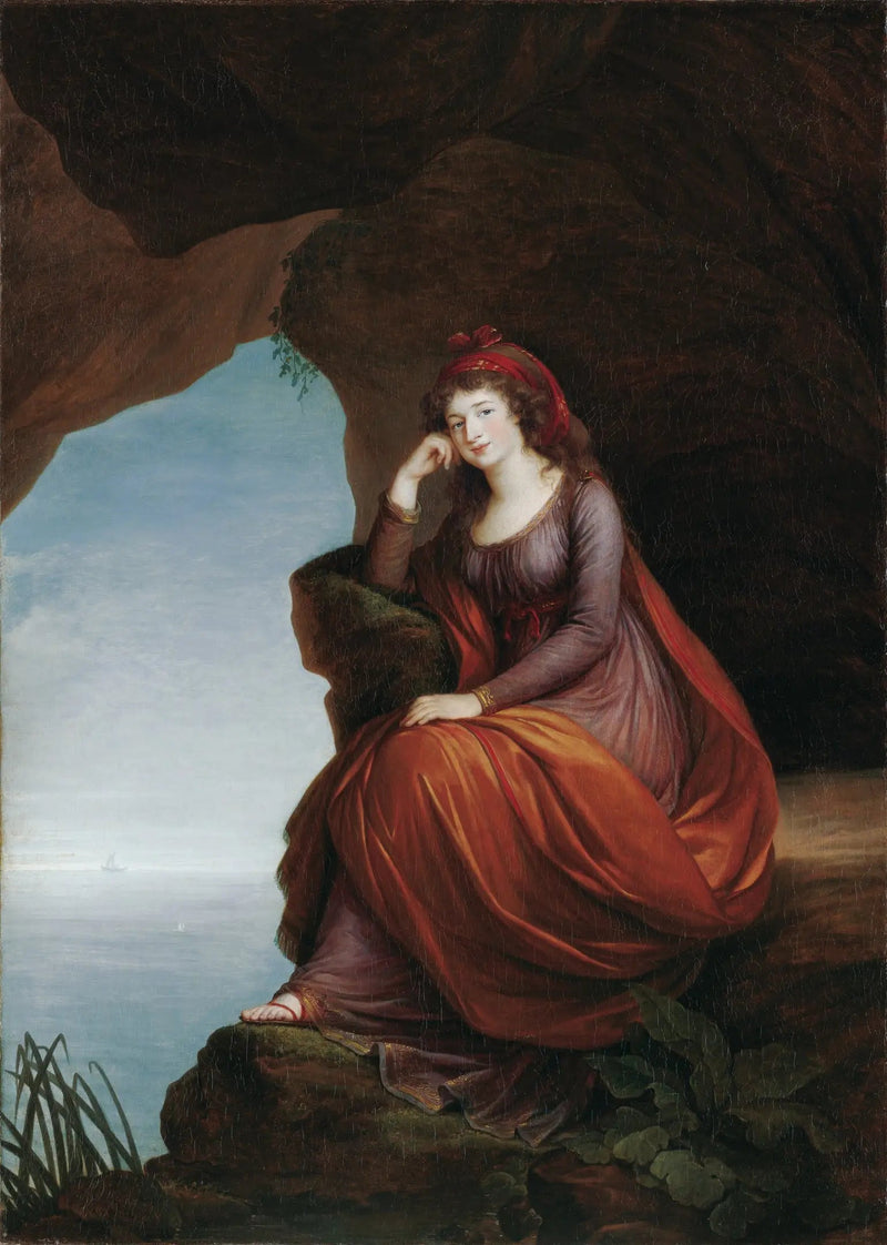 에스테르하지 공작부인 헤르메네기드 폰 에스테르하지(1769-1845), 본명 리히텐슈타인, 나크소스의 아리안 - 엘리자베스 비제 르 브룬

Source:
Portrait de la princesse Hermenegilde von Esterházy (1769-1845), née Liechtenstein, en Ariane à Naxos - Élisabeth Vigée Le Brun