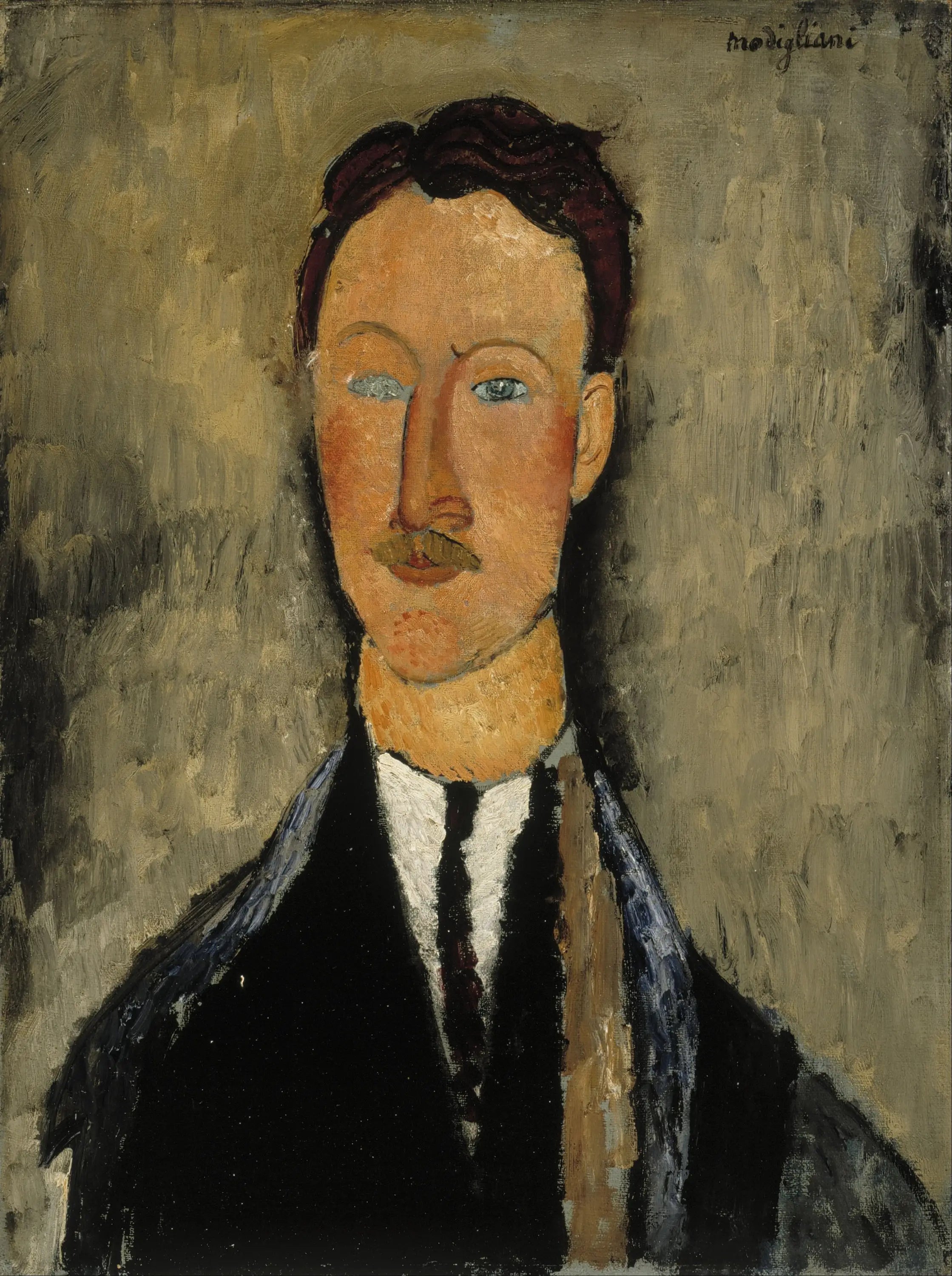 Reproduction du tableau « Portrait de l'artiste Léopold Survage - Amedeo Modigliani » par Alpha Reproduction en peinture à l’huile