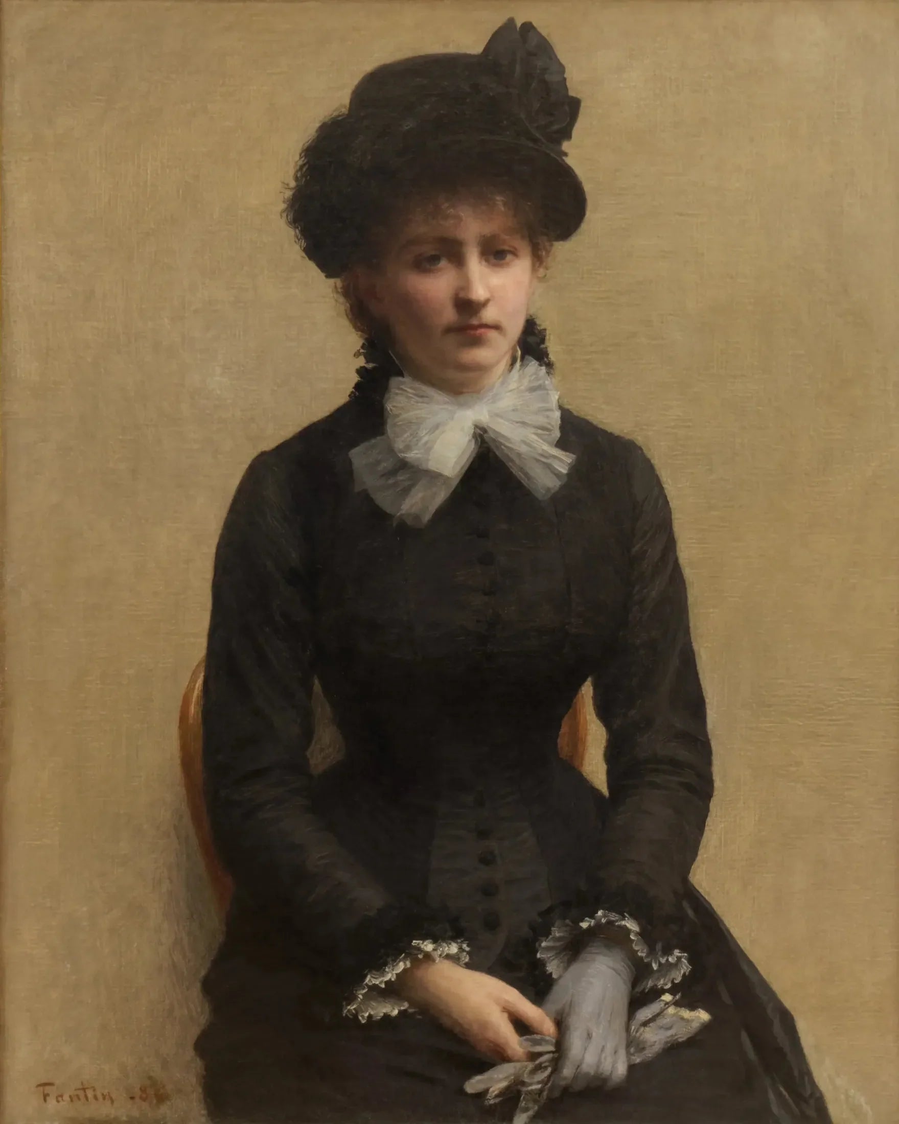 Portrait de Louise Riesener - Henri Fantin-Latour image 1 reproduction de peinture à l’huile