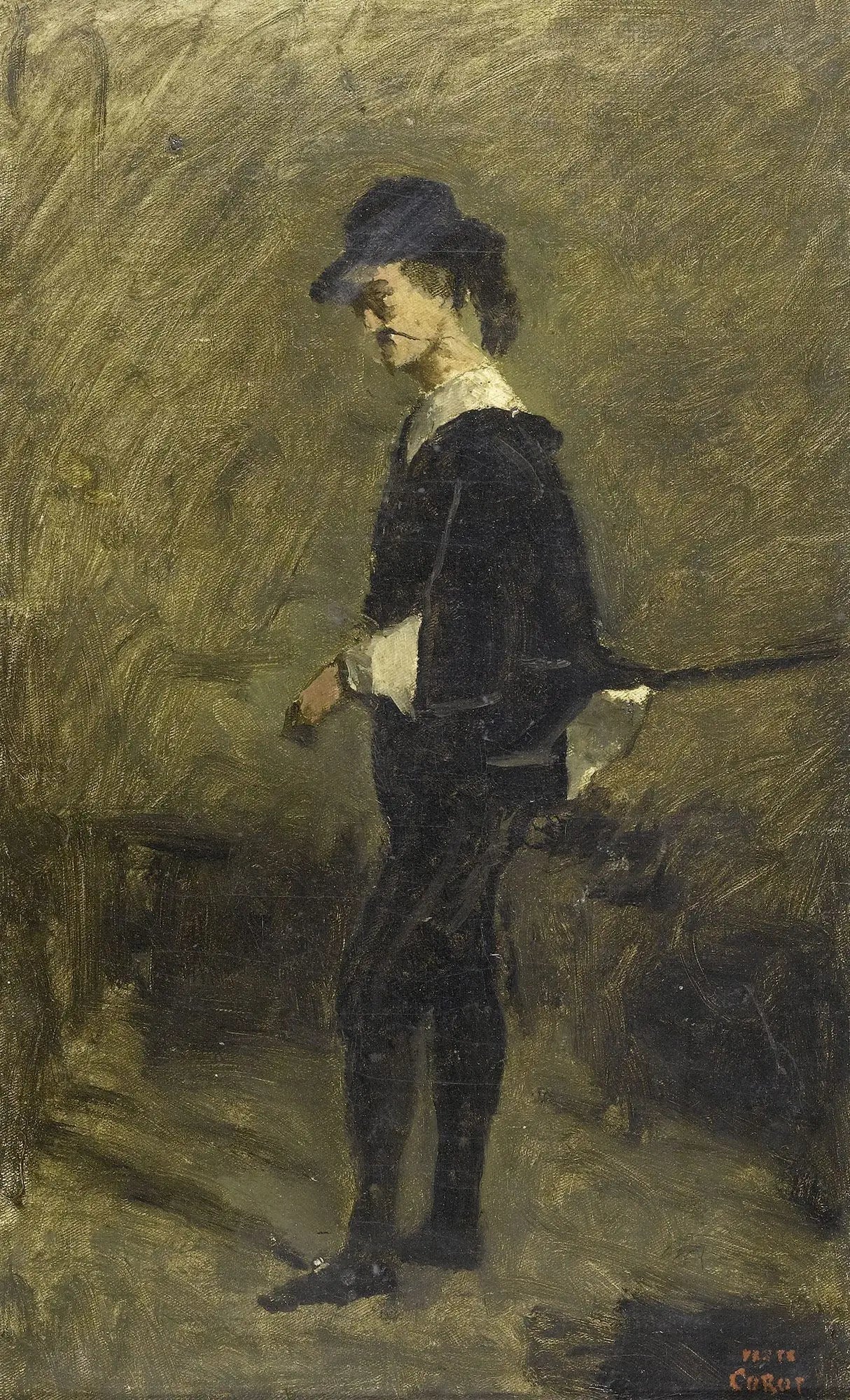 Portrait de M. Bigour d’Arras en costume de Hamlet - Jean-Baptiste Camille Corot - Alpha Reproduction