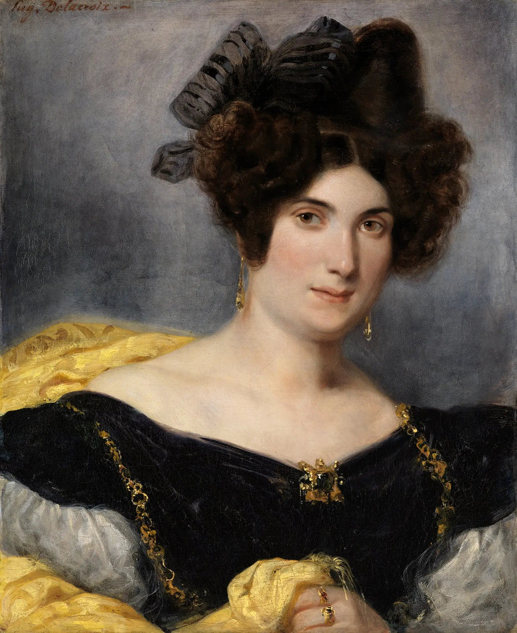 Portrait de Madame François Simon - Eugène Delacroix image 2 reproduction de peinture à l’huile
