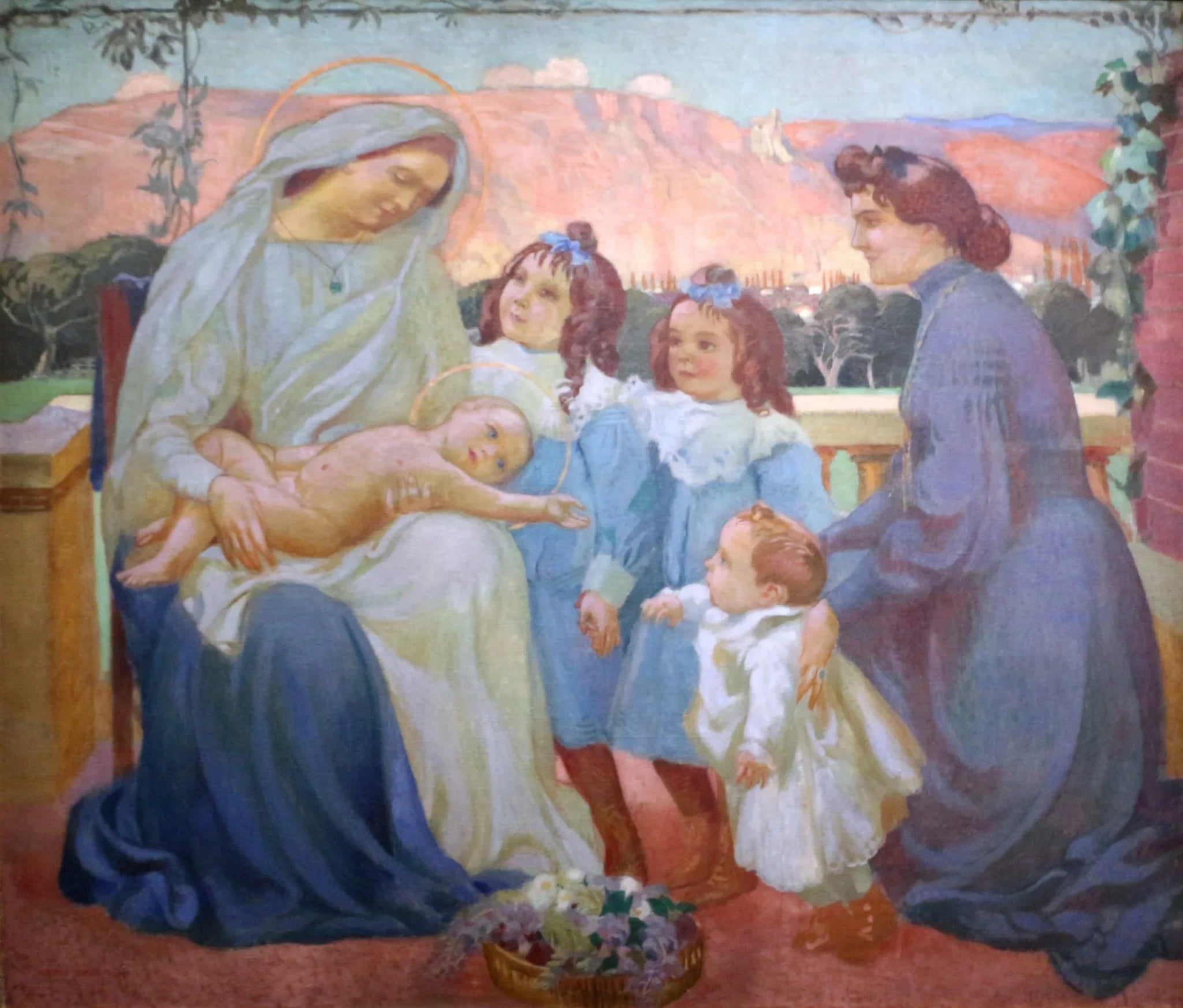 Portrait de Madame de la Laurencie et de ses enfants - Maurice Denis image 1 tableau peint à l’huile sur toile