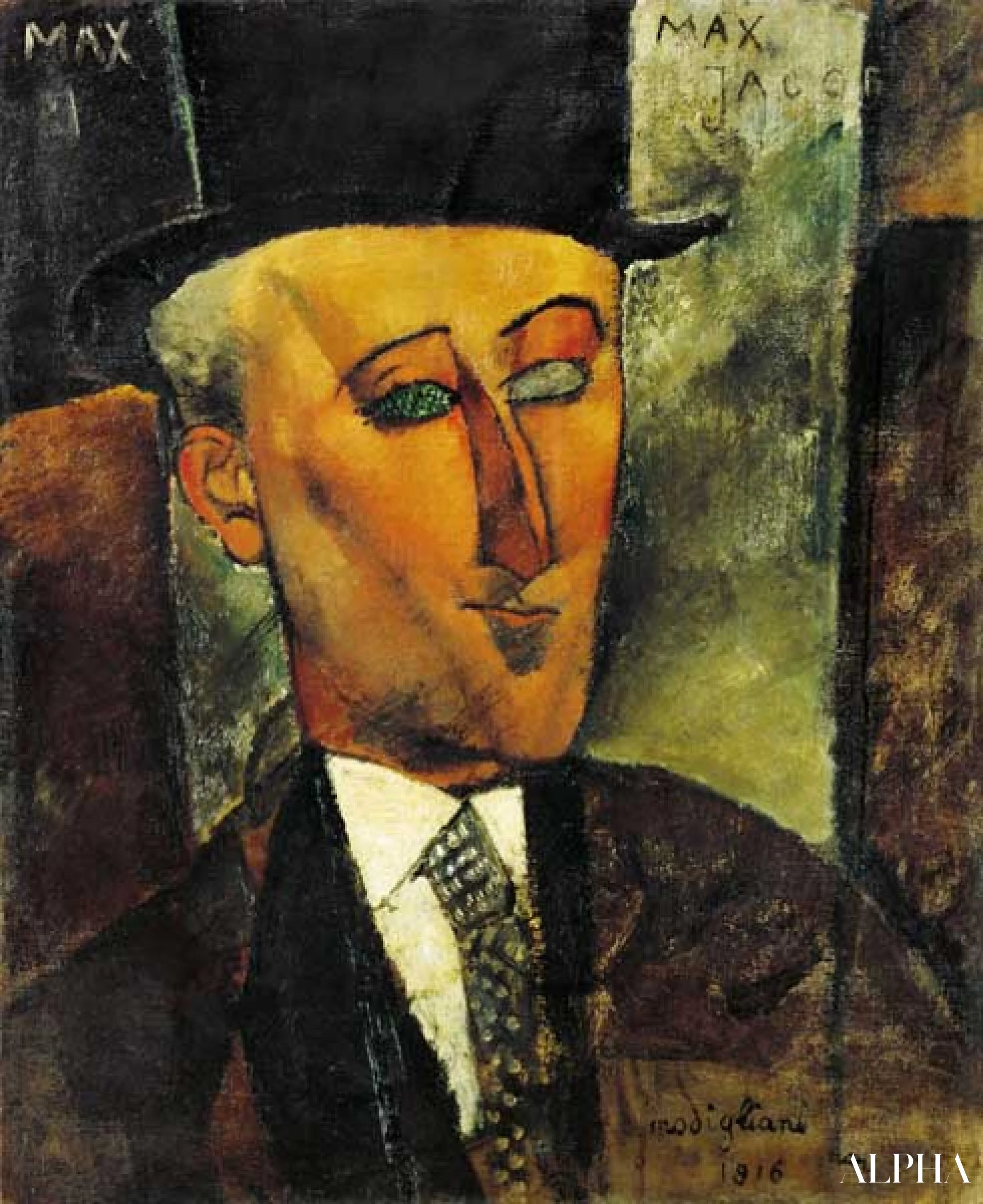 Portrait de Max Jacob - Amedeo Modigliani - Reproductions de tableaux et peintures haut de gamme