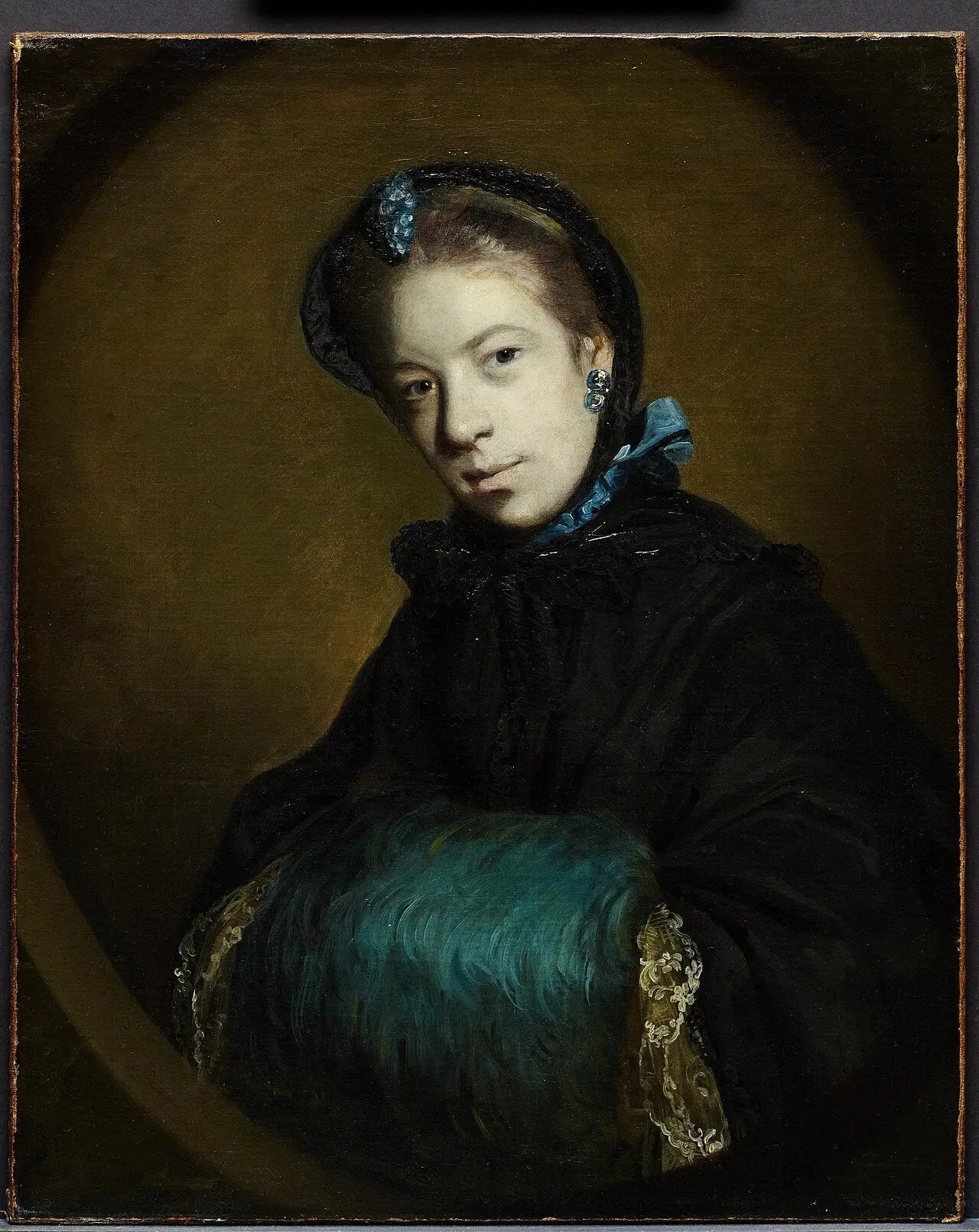 Portrait de Mlle Mary Pelham - Joshua Reynolds image 1 tableau peint à l’huile sur toile